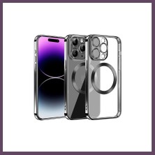Bezos iPhone 13 Pro Max Uyumlu Kılıf Slot Silikon - Siyah Bhs