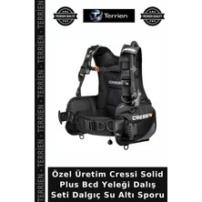 Terrien Özel Üretim Cressi Solid Plus Bcd Yeleği Dalış Seti Dalgıç Su Altı Sporu