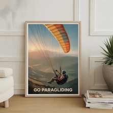 Ninastore Yamaç Paraşütü Macera Seyahat Posteri - Macera Tutkunları Için Vintage Tarzı Duvar Sanatı, Yamaç Paraşütü Dekorasyonu