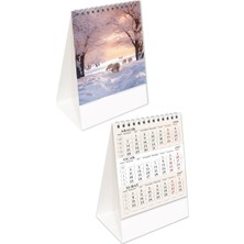 Tr 2027 Mevsimler Piramit Masa Takvimi Dikey Masaüstü Takvim 12X19,5 cm