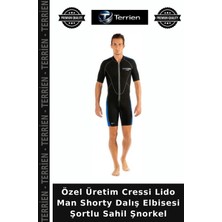 Terrien Özel Üretim Cressi Lido Man Shorty Dalış Elbisesi Şortlu Sahil Şnorkel