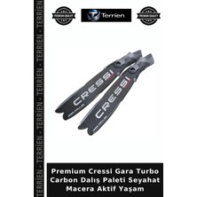 Terrien Premium Cressi Gara Turbo Carbon Dalış Paleti Seyahat Macera Aktif Yaşam