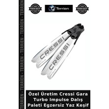 Terrien Özel Üretim Cressi Gara Turbo Impulse Dalış Paleti Egzersiz Yaz Keşif