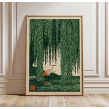 Ninastore Japon Turnası Posteri, Söğüt Ağacı Baskısı, Doğa Duvar Sanatı