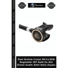 Terrien Özel Üretim Cressi MC11/ZEN Regülatör Int Gold Su Altı Ürünü Sualtı Aleti Dalış Eşyası