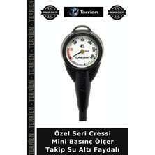 Terrien Özel Seri Cressi Mini Basınç Ölçer Takip Su Altı Faydalı