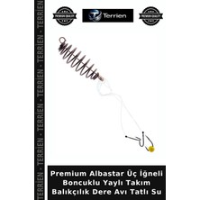 Terrien Premium Albastar Üç Iğneli Boncuklu Yaylı Takım Balıkçılık Dere Avı Tatlı Su