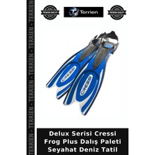 Terrien Delux Serisi Cressi Frog Plus Dalış Paleti Seyahat Deniz Tatil