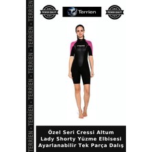 Terrien Özel Seri Cressi Altum Lady Shorty Yüzme Elbisesi Ayarlanabilir Tek Parça Dalış