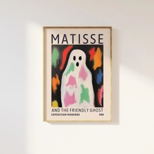 Ninastore Henri Matisse Dost Hayalet Sergisi Baskısı - Eğlenceli Sevimli Hayalet Galerisi Sanatı Modern Klasik Lüks Poster Renkli Eğlenceli Sıradışı Duvar Sanatı