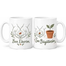 Bezos Teras Bahçesi 2'li Porselen Kupa Seti - Model 456 Bzoshb