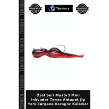 Terrien Özel Seri Mustad Mini Inkvader Tenya Ahtapot Jig Yem Zargana Karagöz Kalamar