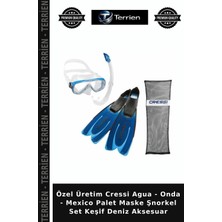 Terrien Özel Üretim Cressi Agua - Onda - Mexico Palet Maske Şnorkel Set Keşif Deniz Aksesuar