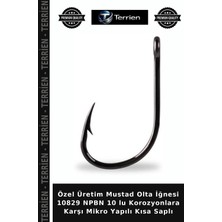 Terrien Özel Üretim Mustad Olta Iğnesi 10829 Npbn 10 Lu Korozyonlara Karşı Mikro Yapılı Kısa Saplı