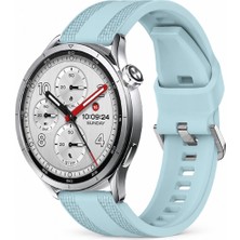 Sneezy Xiaomi Watch S5 46MM Uyumlu Tpuflex Çift Şerit Örgü Desenli Silikon Kordon