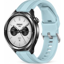Sneezy Xiaomi Watch S4 46MM Uyumlu Tpuflex Çift Şerit Örgü Desenli Silikon Kordon