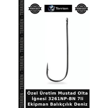 Terrien Özel Üretim Mustad Olta Iğnesi 3261NP-BN 7li Ekipman Balıkçılık Deniz