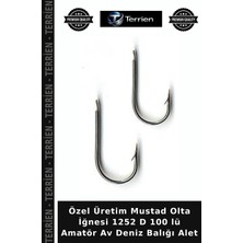 Terrien Özel Üretim Mustad Olta Iğnesi 1252 D 100 Lü Amatör Av Deniz Balığı Alet