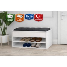 Rengibiz Sandıklı Ayakkabılık Puflu Ayakkabılık Kapı Önü Ayakkabılık