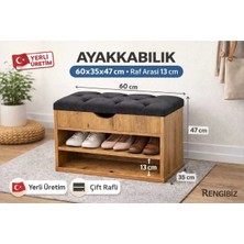 Rengibiz Mita Sandıklı Ayakkabılık, Puflu Ayakkabılık, Beyaz Ayakkabılık, Ayakkabı Dolabı, Puf Sandık,