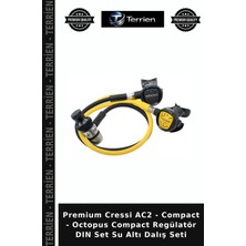 Terrien Premium Cressi Ac2 - Compact - Octopus Compact Regülatör Dın Set Su Altı Dalış Seti