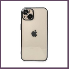 Bezos iPhone 13 Uyumlu Kılıf Lensli Silikon - Siyah Bhs