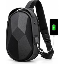 Deepblue Db-S1 Erkek Siyah USB Çıkışlı Çapraz Askılı Omuz ve Bel Çantası