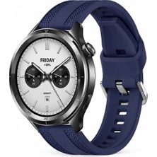 Sneezy Xiaomi Watch S4 46MM Uyumlu Tpuflex Çift Şerit Örgü Desenli Silikon Kordon