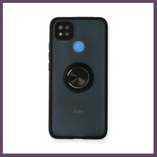 Bezos Redmi 9c Uyumlu Kılıf Montreal Yüzüklü Silikon Kapak - Siyah Bhs