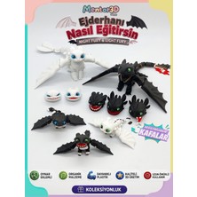 Mentor 3D Store Dişsiz & Işığın Öfkesi ve Yavruları Oyuncak Figür Ejderhanı Nasıl Eğitirsin Gecenin Öfkesi Toothless Light Fury