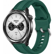 Sneezy Xiaomi Watch S4 46MM Uyumlu Tpuflex Çift Şerit Örgü Desenli Silikon Kordon