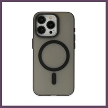 Bezos iPhone 15 Pro Uyumlu Kılıf Lodos Magneticsafe Mat Kapak - Siyah Bhs