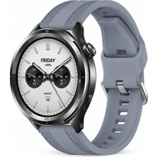 Sneezy Xiaomi Watch S4 46MM Uyumlu Tpuflex Çift Şerit Örgü Desenli Silikon Kordon