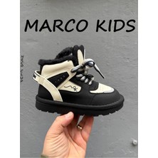 Marco Kids Kürklü Çocuk Kısa Bot, 3D Figür, Kaydırmaz Taban, Ithal Ürün