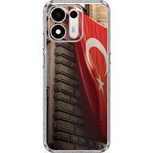 TechTree Honor X7E Plus 5g Uyumlu Dev Türk Bayrağı Baskılı Silikon Kılıf