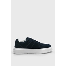 Lufian Jaques Erkek Deri Sneaker Ayakkabı Lacivert