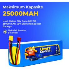 Ümit Maker City Coco MX-T10 25000 Mah 48V Elektrikli Scooter Batarya
