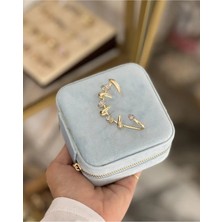LinAlya Jewelry Damla Taş Detaylı Kıkırdak Model Küpe
