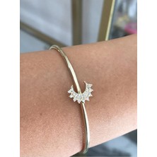 LinAlya Jewelry Taşlı Ay Model Bileklik