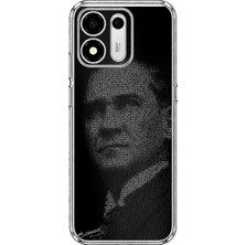 TechTree Honor X7E Plus 5g Uyumlu Gençliğe Hitabe Yazılı Atatürk Silüeti Baskılı Silikon Kılıf