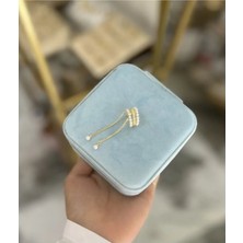 LinAlya Jewelry Inci Detaylı Zincirli Kıkırdak Model Küpe