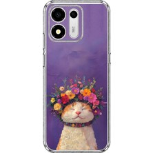 TechTree Honor X7E Plus 5g Uyumlu Frida Catlo Kedi Baskılı Silikon Kılıf