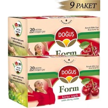 Doğuş Çay Doğuş Form Kiraz Saplı Bitki Çayı 20’li x 9 Paket
