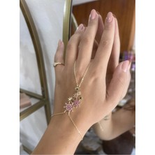 LinAlya Jewelry Mor Taşlı Yıldız Model Şahmeran