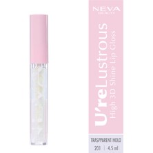NEVA BEAUTY High 3D Shine Lip Gloss-Transparent Holo