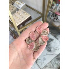 LinAlya Jewelry Renkli Yaprak Küpe