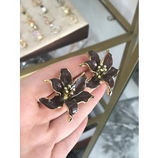 LinAlya Jewelry Tasarım Çiçek Model Küpe