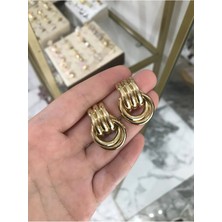 LinAlya Jewelry Trend Model Gold Küpe