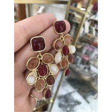 LinAlya Jewelry Toprak Tonları Damla Model Küpe