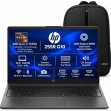 Hp 255R G10 Ryzen5 7535U 8gb 1tb SSD 15.6" Windows 11 Pro Taşınabilir Bilgisayar + Snertech Çanta D30M3ET500 S2